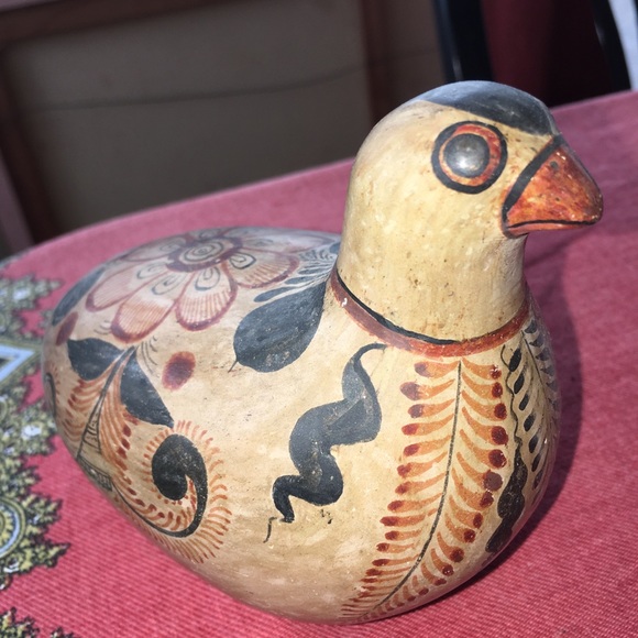 Mexican folk art pottery bird